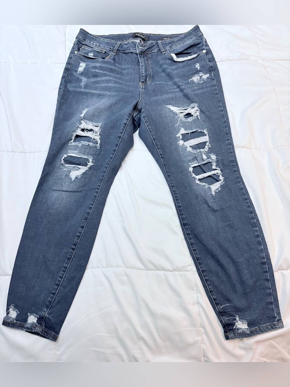 Judy Blue 18w Distressed Women's Skinny fit Jeans - denim